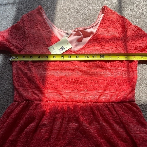 PINK Owl Woman’s Coral Patterned Sleeveless Spring Dress Large - Picture 14 of 14